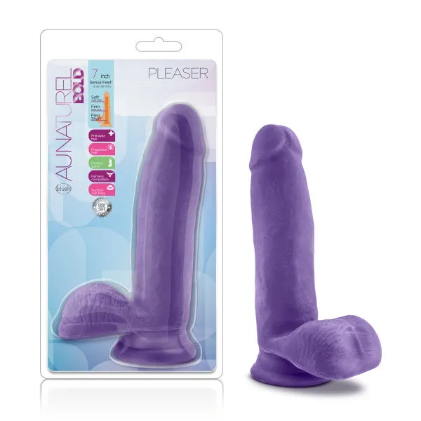 Dildos Au Naturel Bold Pleaser 7 In Dildo Purple Blush Novelties