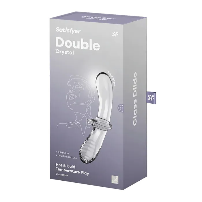 Dildos Satisfyer Satisfyer Double Crystal Glass Dildo