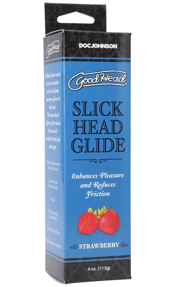 Doc Johnson Male Sex Toys Goodhead Slick Head Glide Strawberry 4 Oz