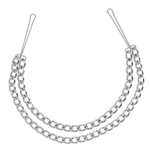 Female Sex Toys Rimba Silver Nipple Clamps With Double Chain