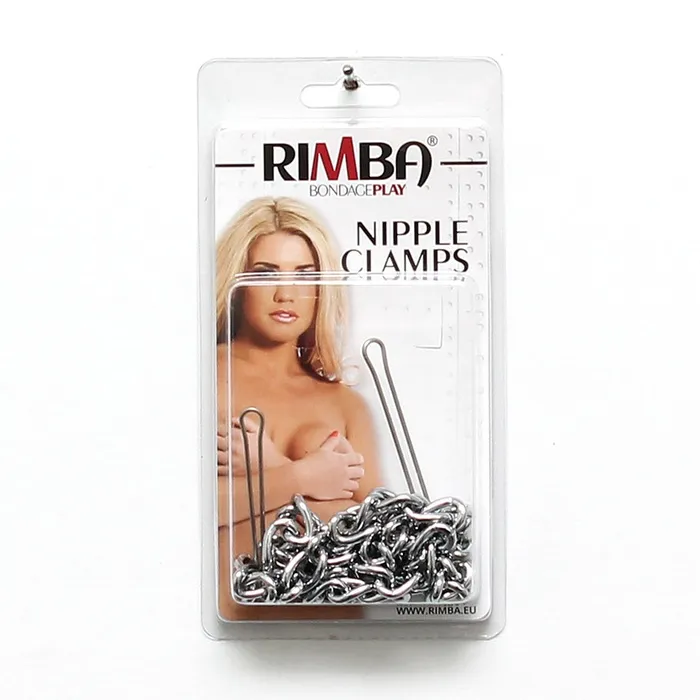 Female Sex Toys Rimba Silver Nipple Clamps With Double Chain