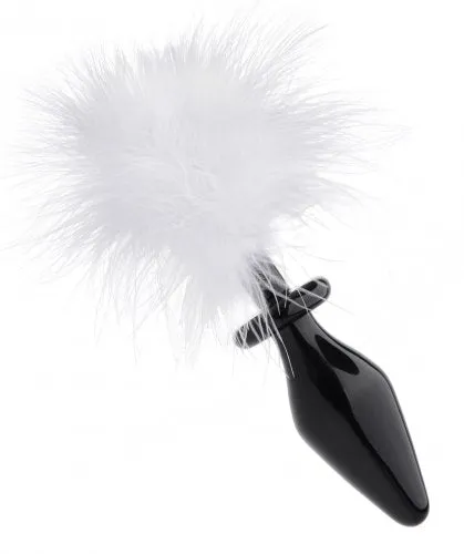 Fluffer Bunny Tail Glass Anal Plug XR Brands Tailz Anal