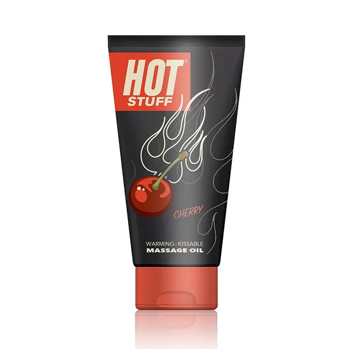 Hot Stuff Warming Massage Oil Cherry 6 Fl Oz Tube Topco Couples