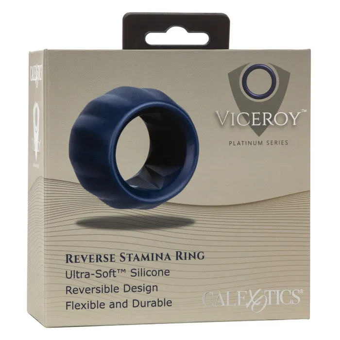 Male Sex Toys CalExotics Viceroy Reverse Stamina Silicone Cock Ring