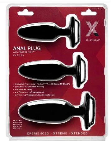 Male Sex Toys Perfect Fit Xplay Finger Grip Plug Starter Kit