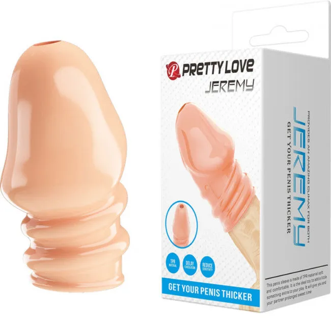 Male Sex Toys Pretty Love Jeremy Thicker Penis Sleeve Flesh Pink