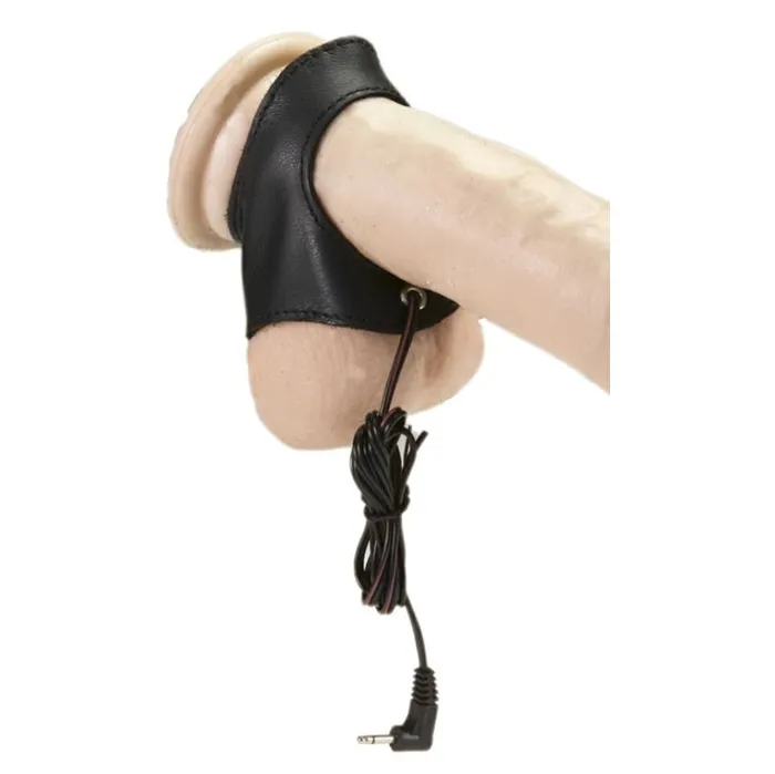 Male Sex Toys Rimba Rimba Electro Stimulation Leather Cock And Ball Sleeve