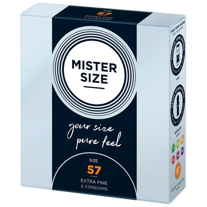 Mister Size Mister Size 57mm Your Size Pure Feel Condoms 3 Pack Male Sex Toys