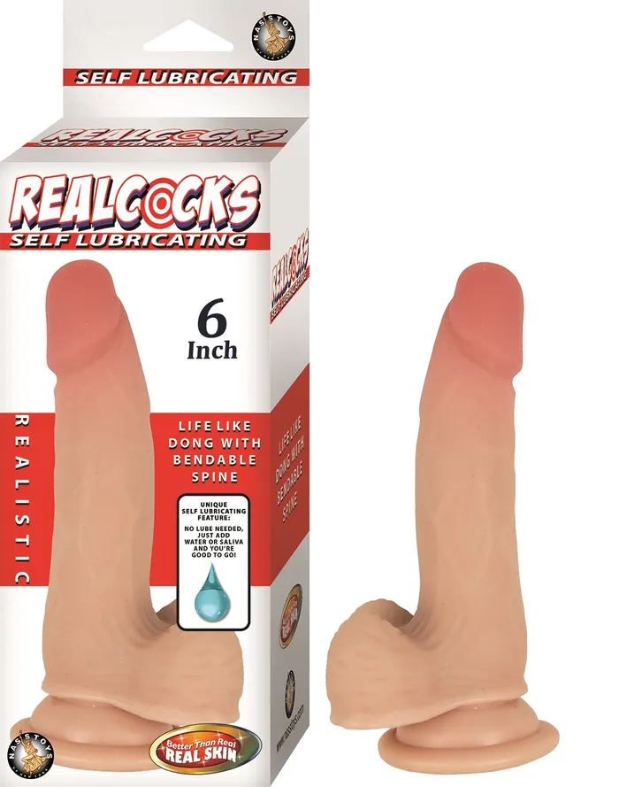 Nasstoys Dildos Realcocks Self Lubricating Dong 6 Inch Flesh