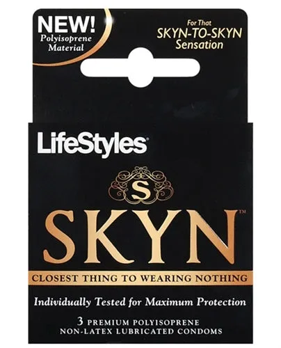 Paradise Marketing Male Sex Toys Skyn Original NonLatex Lubricated Condoms 3 Pack