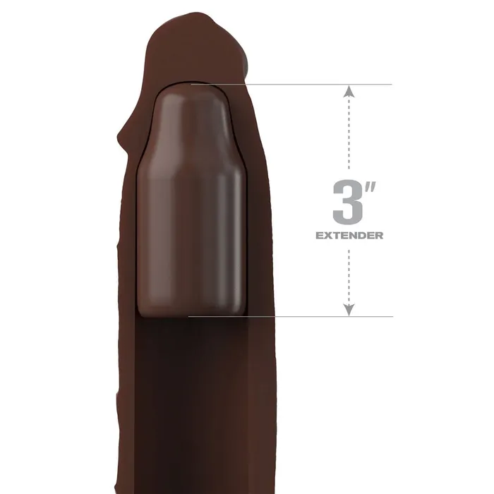 Pipedream Male Sex Toys XTensions Elite 3 Inch Penis Extender With Strap Flesh Brown