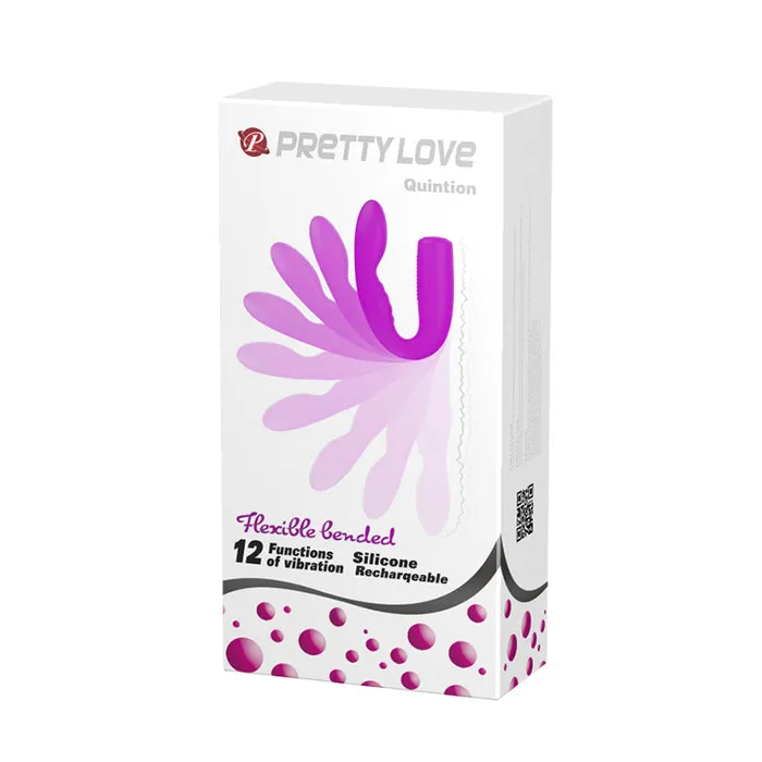 PrettyLove Female Sex Toys Quintion Flexible Bended Vibrator