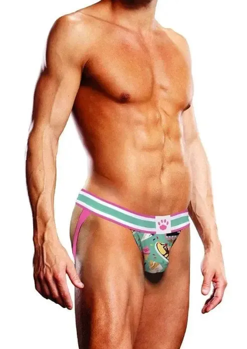 Prowler Vibrators Prowler Sundae Jock Strap Green Pink