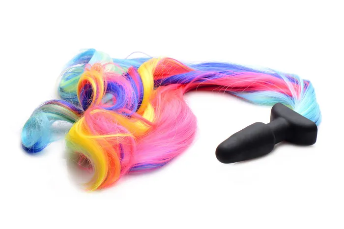 Rainbow Pony Tail Anal Plug XR Brands Tailz Anal