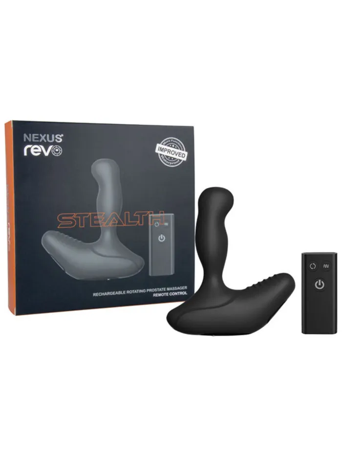 Revo Anal REVO STEALTH REMOTE CONTROL ROTATING PROSTATE MASSAGER BLACK