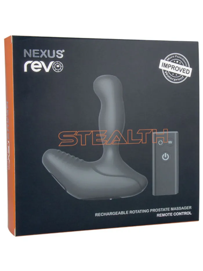 Revo Anal REVO STEALTH REMOTE CONTROL ROTATING PROSTATE MASSAGER BLACK