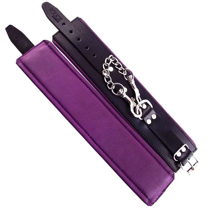 Rouge Garments Wrist Cuffs Padded Purple Trimmed Rouge Vibrators