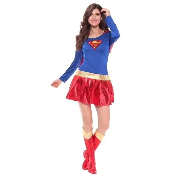 SEC Super Woman Dress Fantasy Costume 2 Piece Male Sex Toys