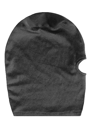 SHOTS AMERICA Anal Velvet Velcro Mask W Mouth Opening Black