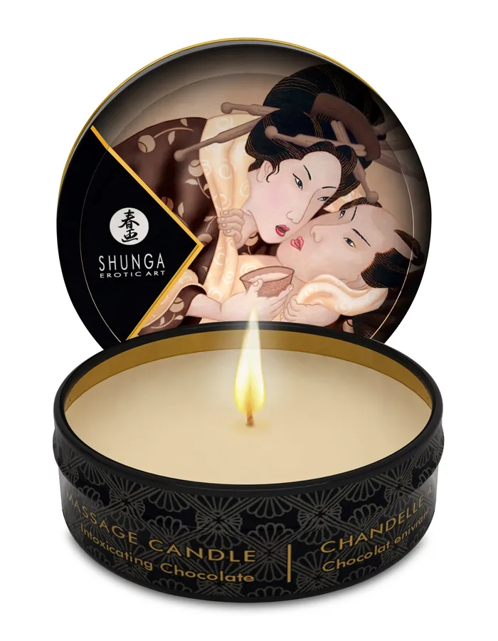 Shunga Couples Mini Massage Candle Excitation Intoxicating Chocolate 1 Fl Oz