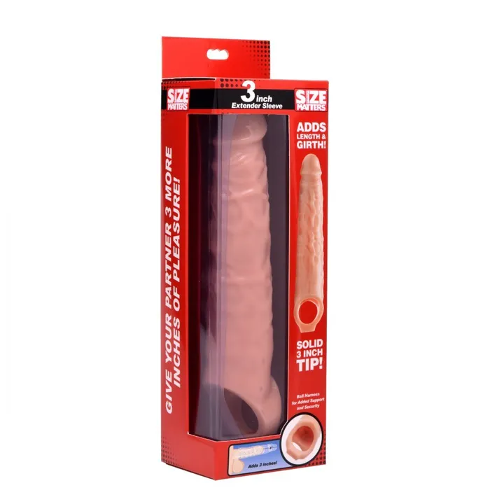 Size Matters Male Sex Toys Size Matters 3 Inch Penis Extender Sleeve Flesh