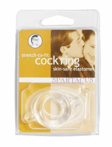 Spartacus Male Sex Toys Elastomer CRing Clear