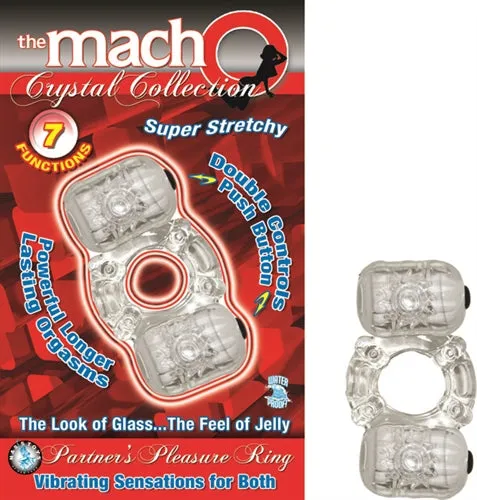 The Macho Crystal Collection Partners Pleasure Ring Clear Nasstoys Male Sex Toys