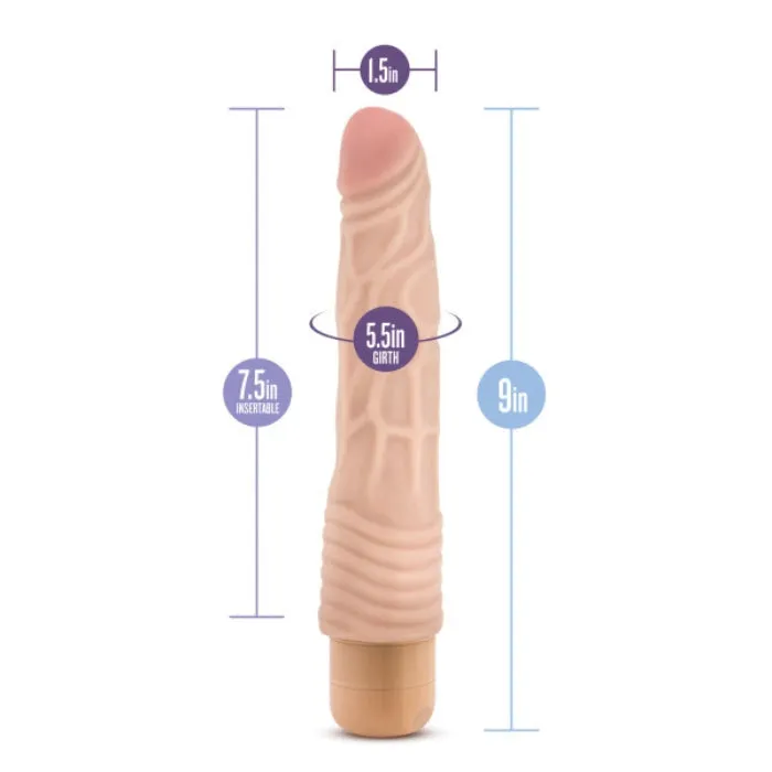 WIL Dildos Dr Skin Reel Feel 9 inch Vibrator Light