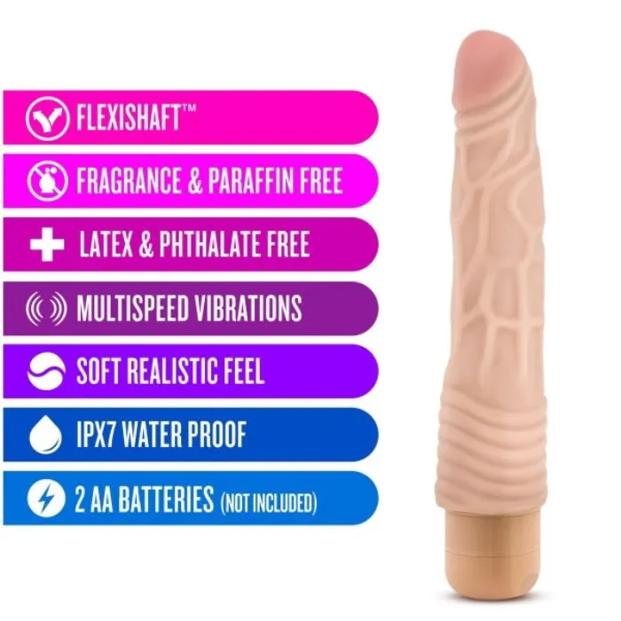 WIL Dildos Dr Skin Reel Feel 9 inch Vibrator Light