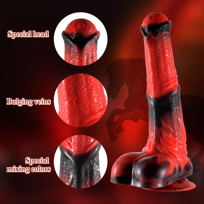 xeoxhoneyde Dildos Horse dildo mit saugnapf Silikon 245cm