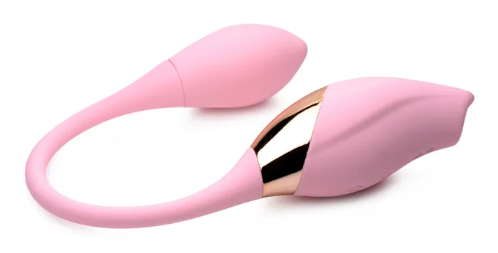 XR Brands inmi Female Sex Toys Shegasm 8x Tandem Plus Silicone Suction Clit Stimulator and Egg