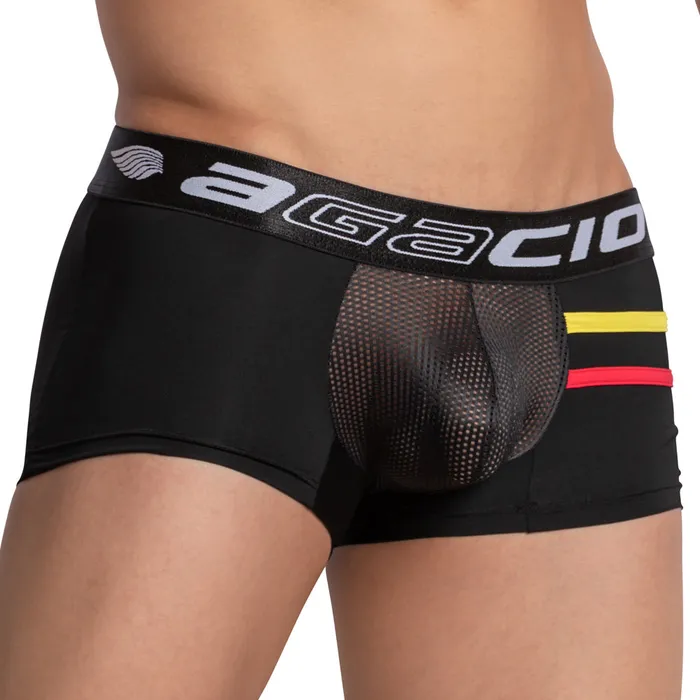 Agacio Agacio AGG064 Sheer Piping Boxer Trunk Hosiery