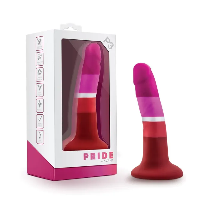 Anal Blush Novelties Blush Avant P3 Silicone Plug Lesbian Pride