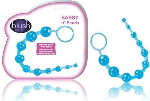 Anal Blush Novelties Sassy 10 Anal Beads Blue