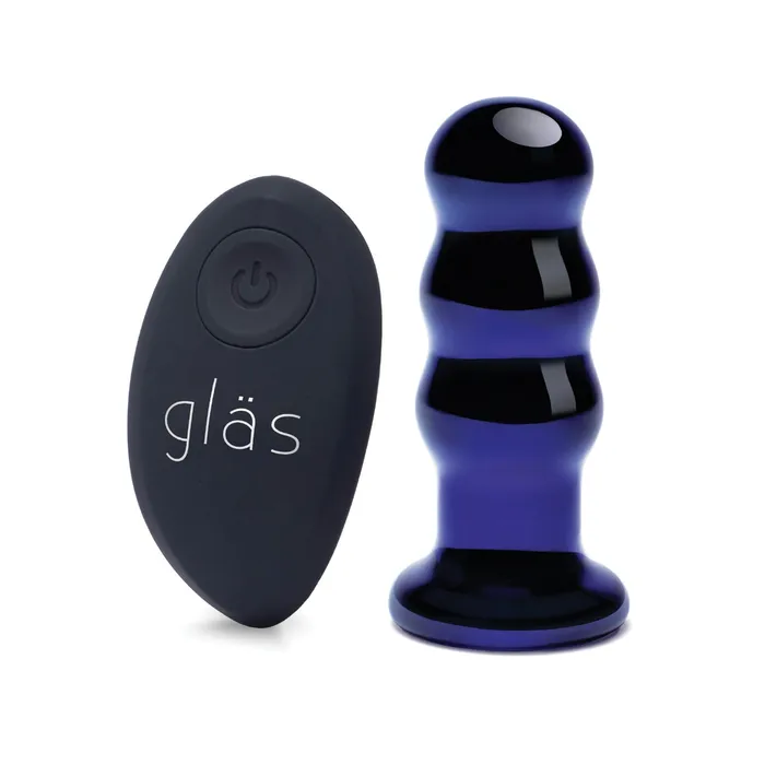 Anal Gls Glas 35 Rechargeable Vibrating Beaded Butt Plug