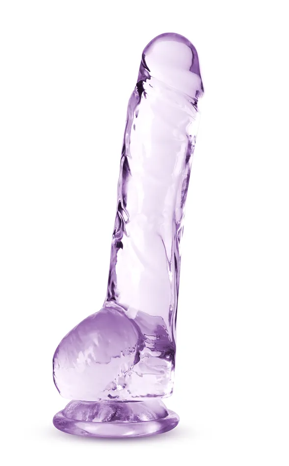 Blush Novelties Dildos Naturally Yours 8 Inch Crystalline Dildo Amethyst