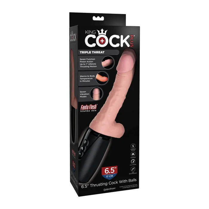 Dildos King Cock Plus Thrusting Warming Vibrating Dong King Cock