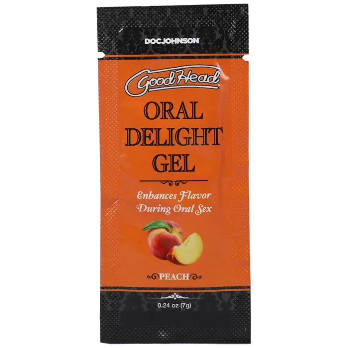 Doc Johnson Goodhead Oral Delight Gel Peach 024 Oz Enhancers