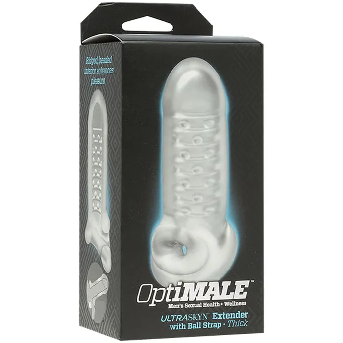 Female Sex Toys Doc Johnson Optimale Extender With Ball Strap Thick Frost