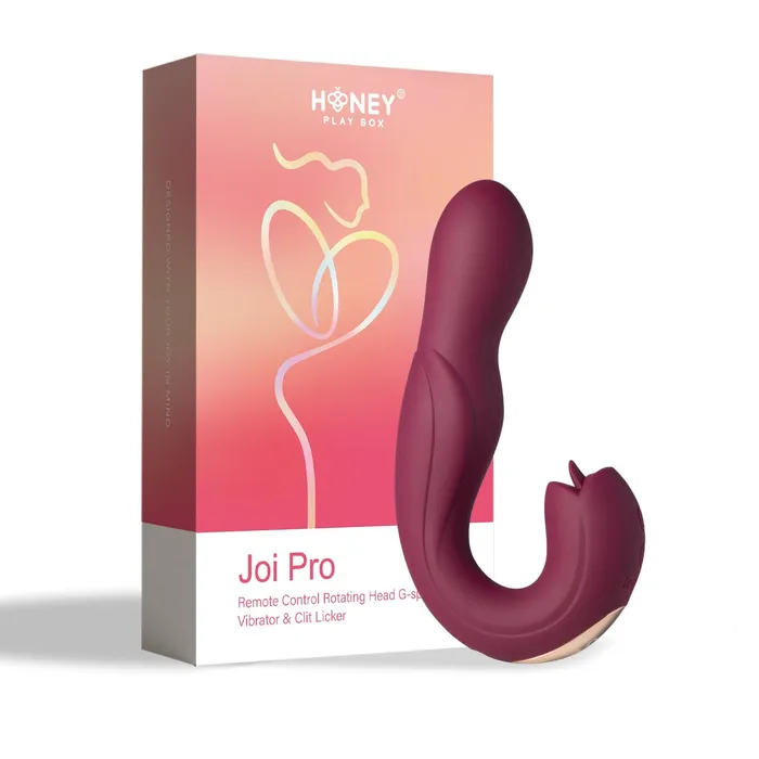 Female Sex Toys Honey Play Box Joi Pro Remote Control GSpot and Clit Stimulator Maroon