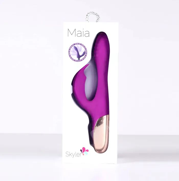 Maia Toys Vibrators Skyler Silicone Bendable Rabbit Purple