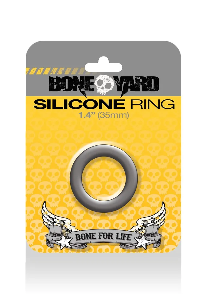 Male Sex Toys Boneyard Silicone Ring 35mm Gray Rascal Boneyard