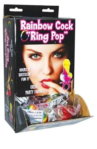 Male Sex Toys Hott Products Rainbow Cock Ring Pop 12 Piece Display