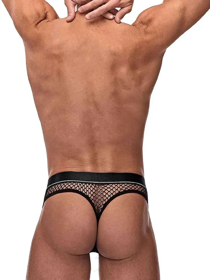 Male Sex Toys Male Power Cock Pit Net Cock Ring Thong L XL Black