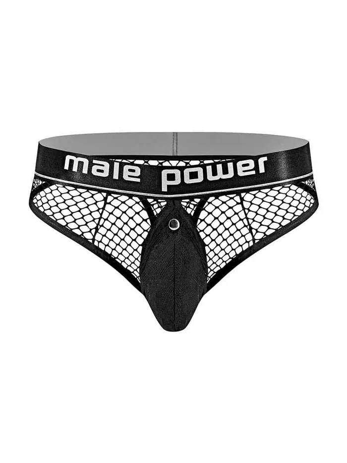 Male Sex Toys Male Power Cock Pit Net Cock Ring Thong L XL Black