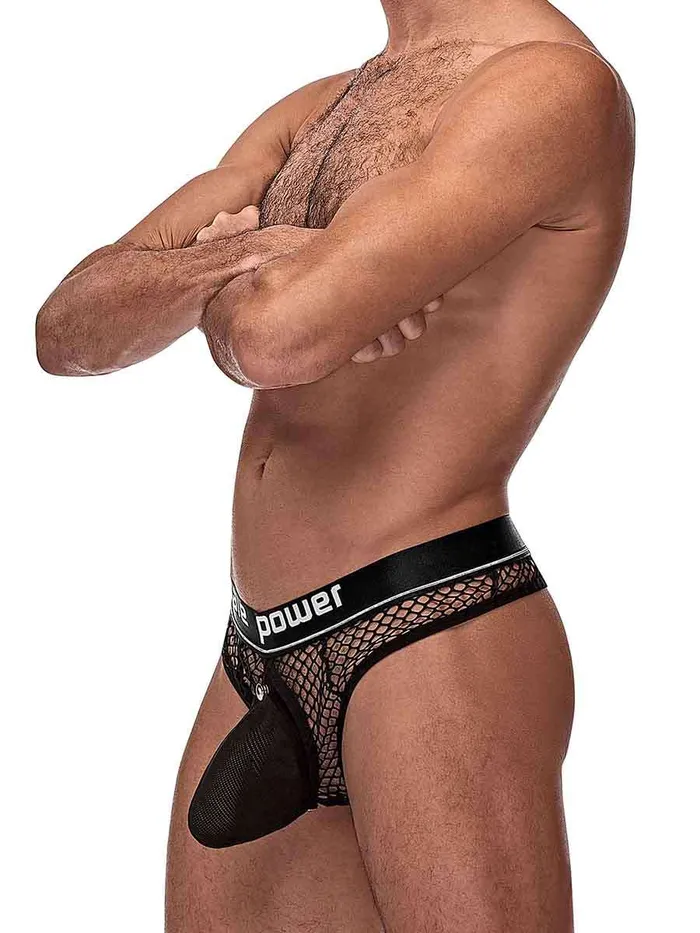 Male Sex Toys Male Power Cock Pit Net Cock Ring Thong L XL Black