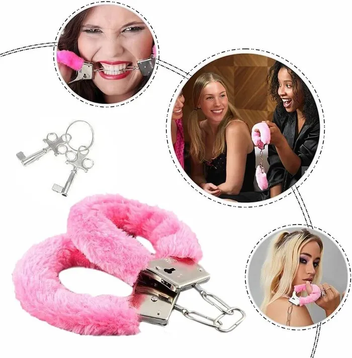 NyoKii Male Sex Toys Furry Fluffy Handcuffs With Keys SM13