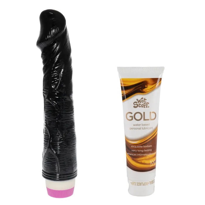 Playmate Anal 78 inch Dildo Wet Stuff Gold Bundle