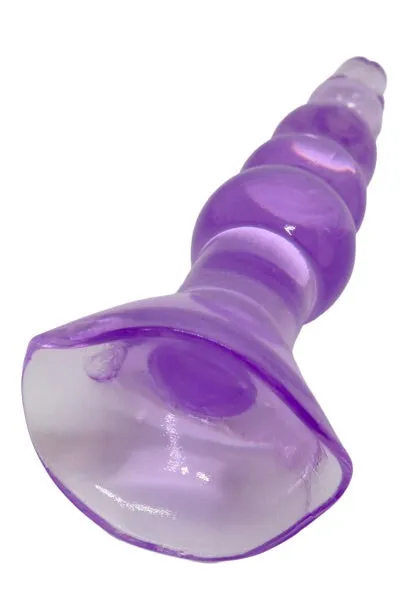 Playmate Anal Ribbed Fantasy Purple Butt Plug