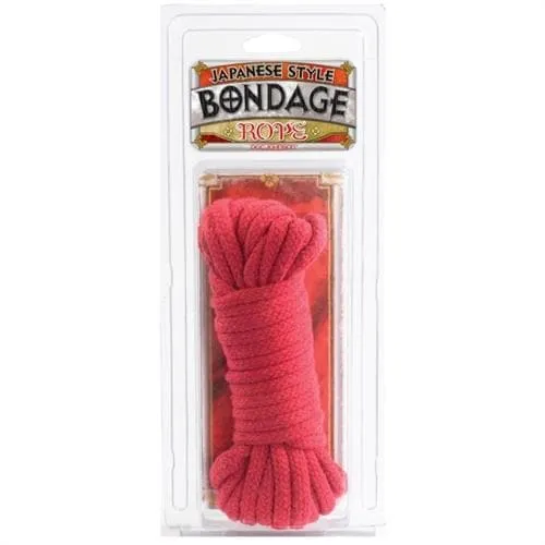 Restraints Bondage Rope Cotton Japanese Style Red Doc Johnson